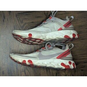 Nike Womens React Element 55 BQ2728-010 White Running Shoes Sneakers Size 9